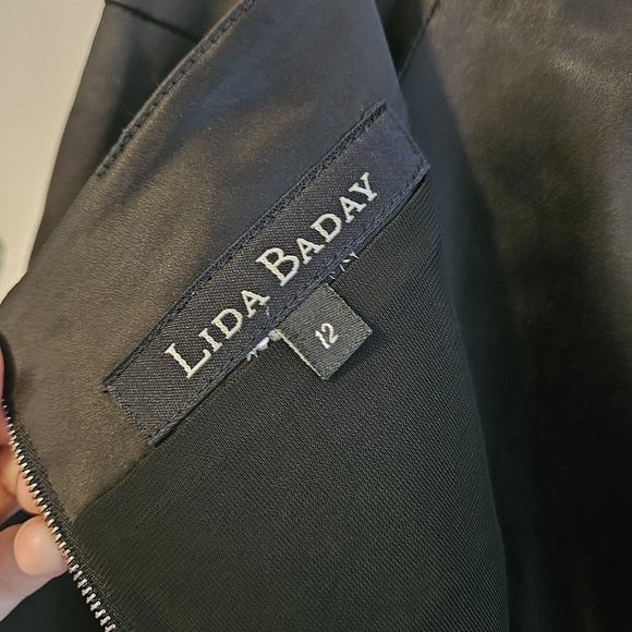 Lida Baday Black Satin Midi Skirt - Picture 6 of 7